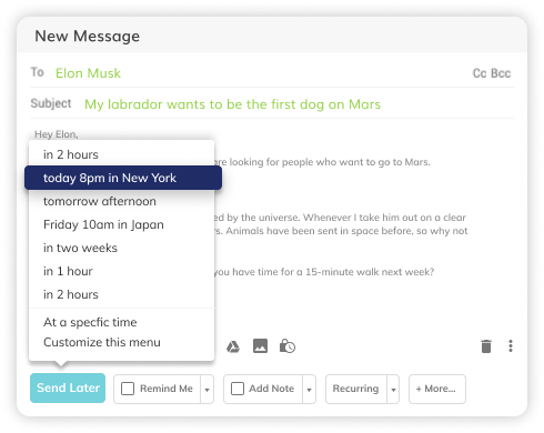 Right inbox email tracker